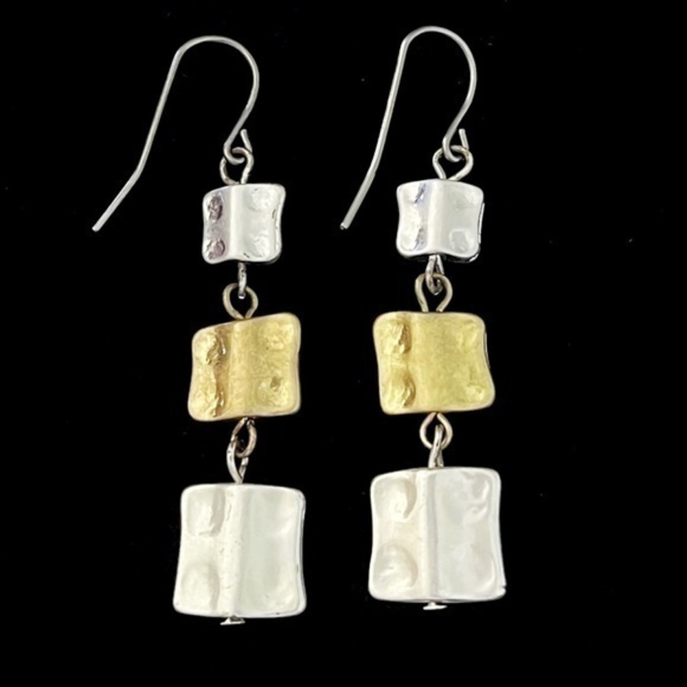 5 for $25! Modern Silver & Gold Dangle Earrings!